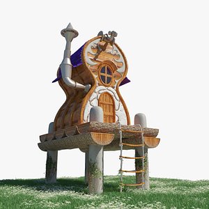 3D model cartoon house