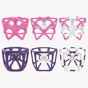 3D Math Sci-Fi Geometries Set 12