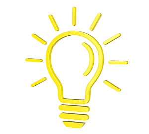 Idea Bulb Icon PBR