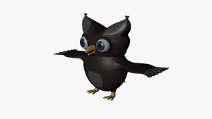 cartoon owl 3d 3ds