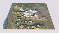 Massive Volcanic Caldera Terrain Aniakchak Alaska