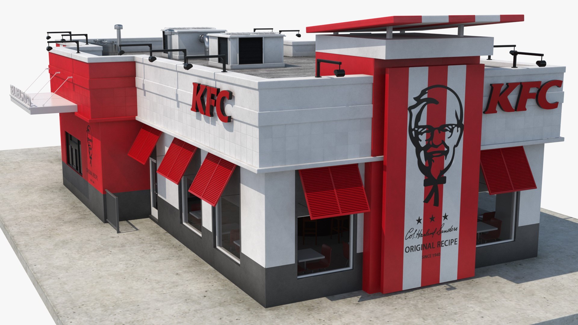 Kfc restaurant model - TurboSquid 1521245