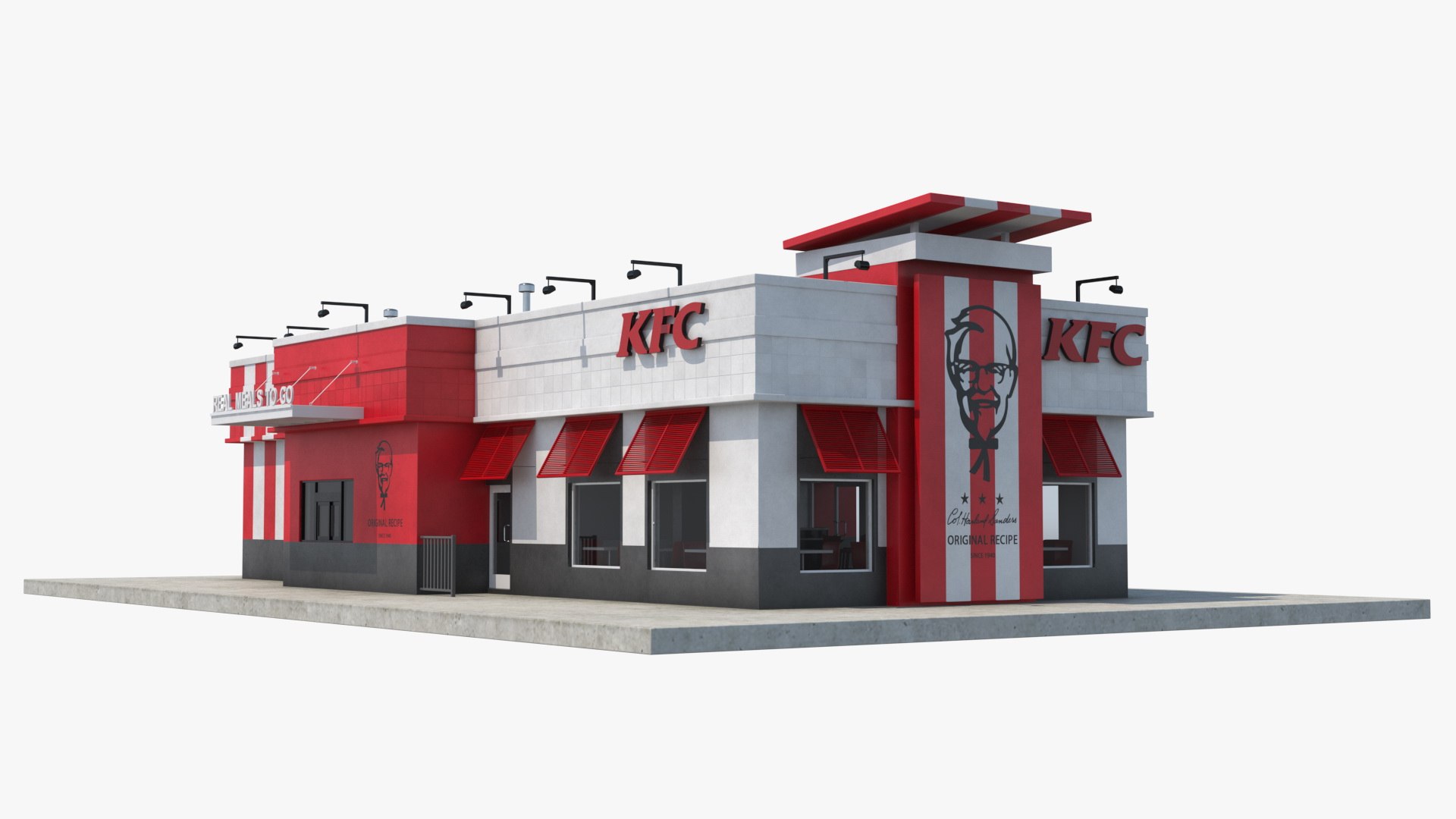 KFC Restaurant 3D model preview