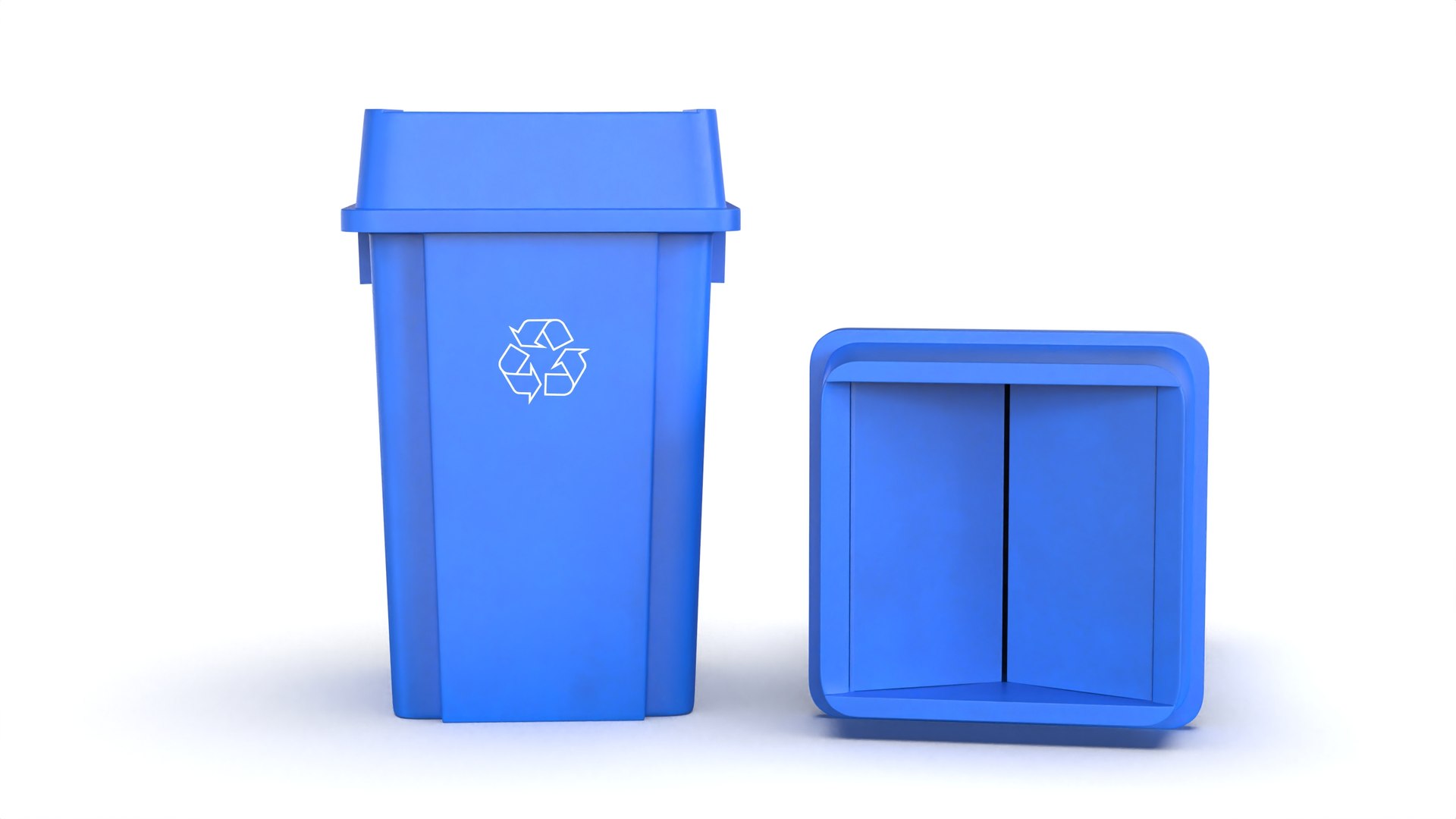 3D Recycling Trash Bin Model - TurboSquid 2327098