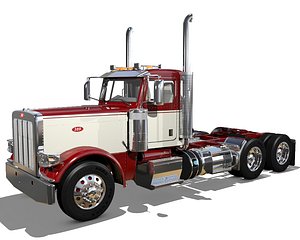 3D 389 semi truck