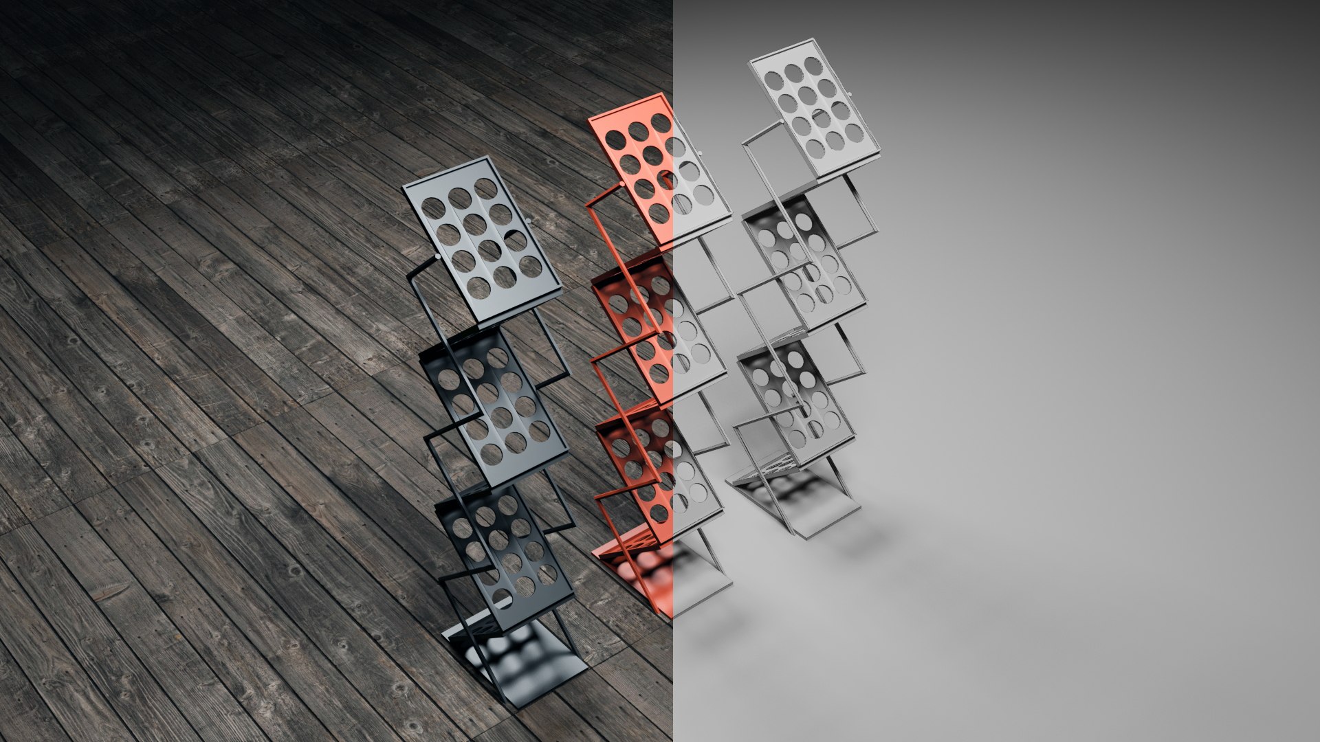 Brochure Stand Low-poly model - TurboSquid 2154784