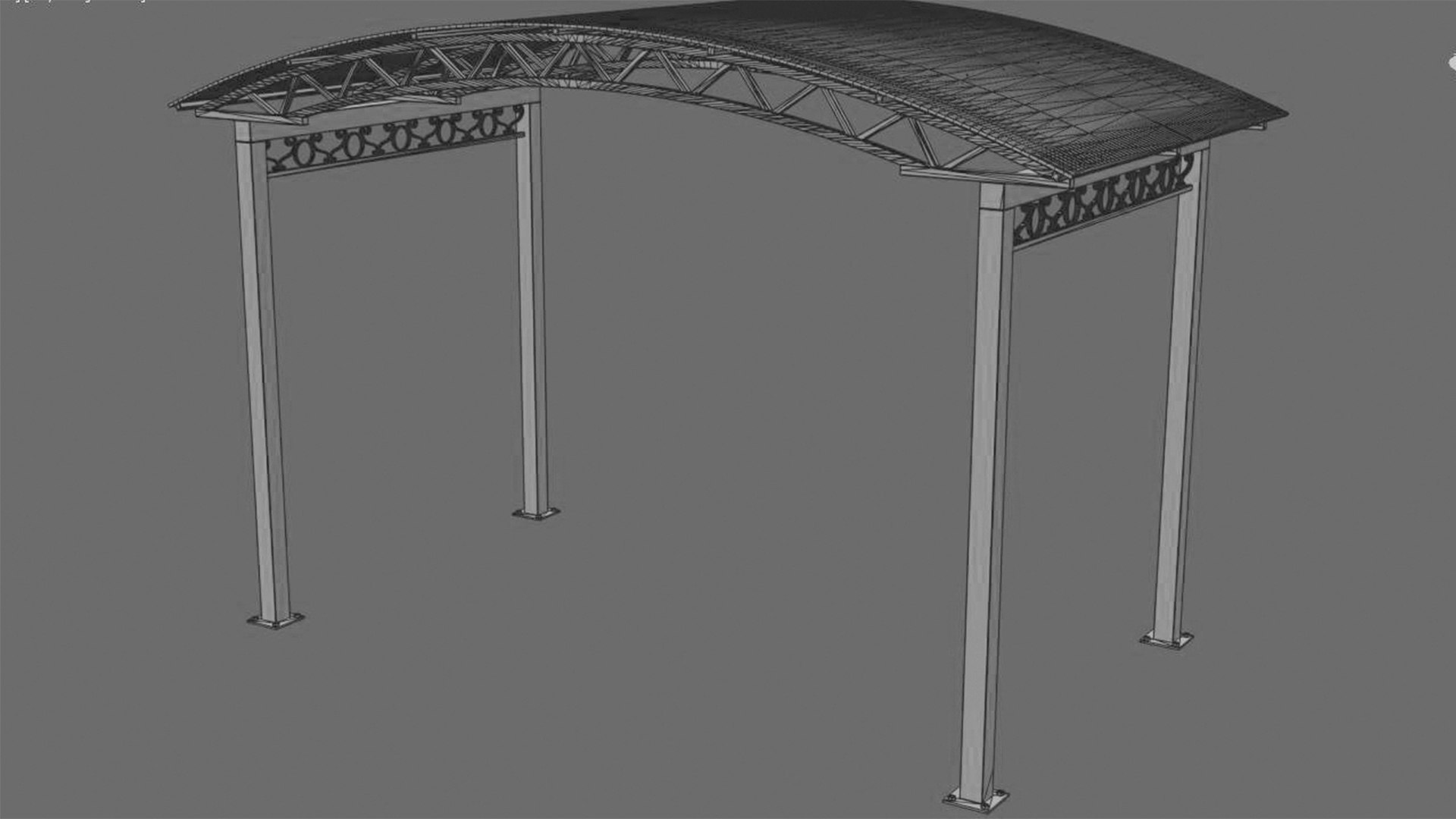 Carport 3D Model - TurboSquid 2087209