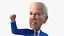 Caricatura, joe biden, puño arriba, pose