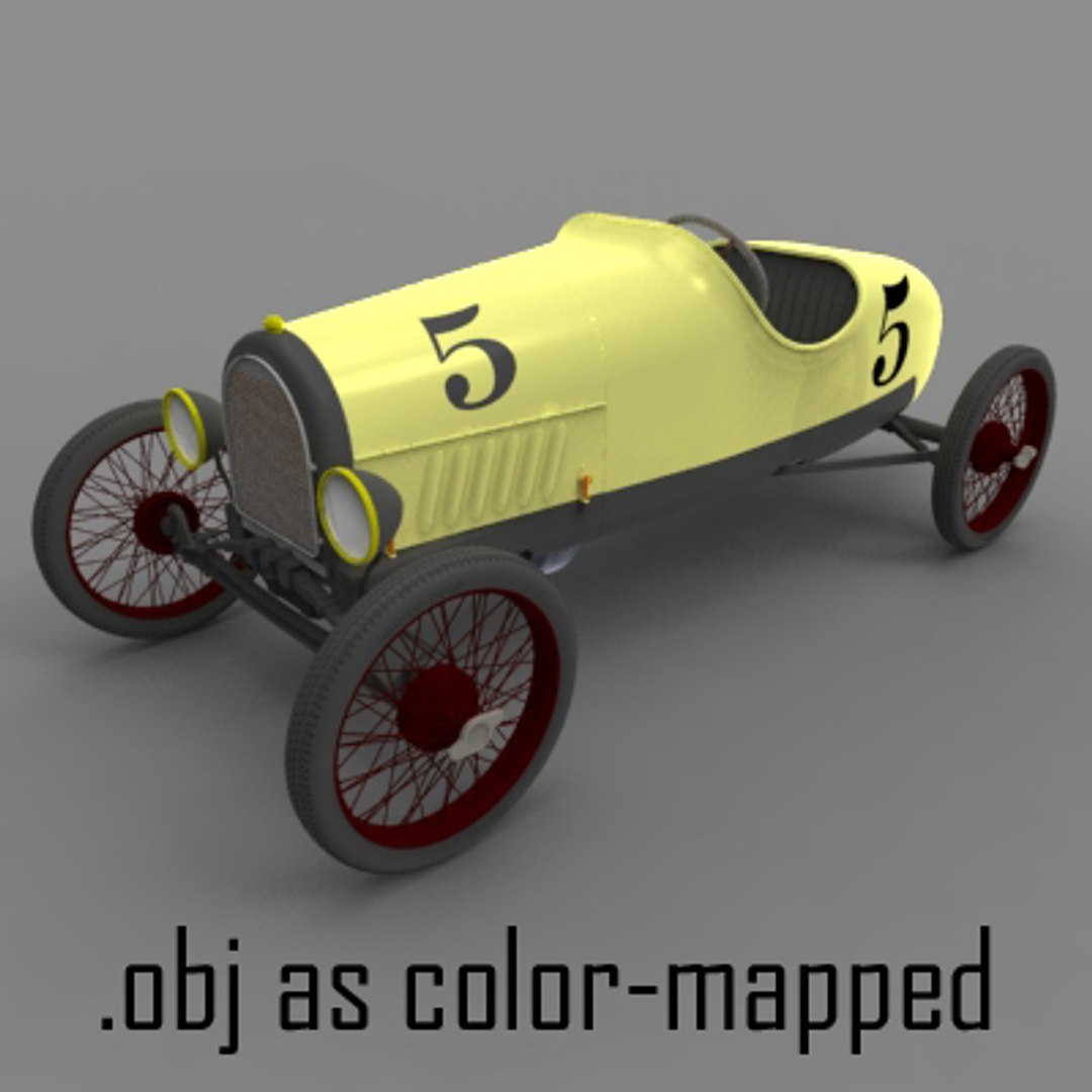 Vintage Racer Torpedo Body 3d Model