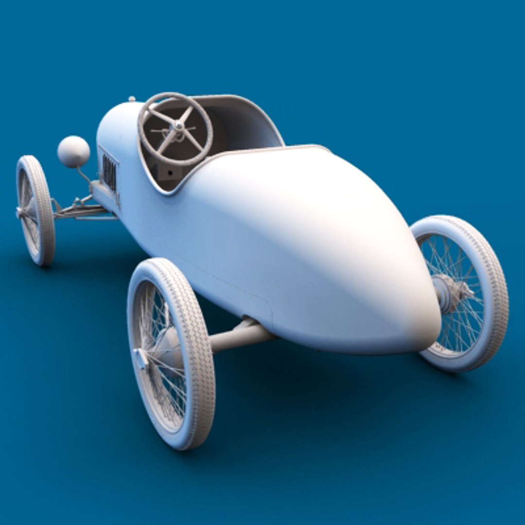 Vintage Racer Torpedo Body 3d Model