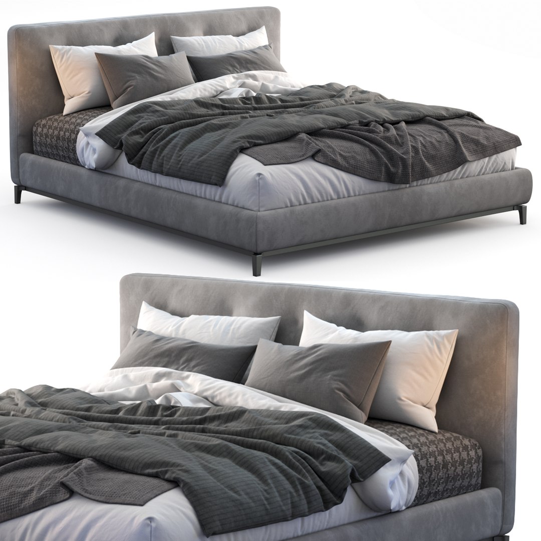 3D Model Minotti Bed Andersen - TurboSquid 1568822