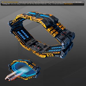 starship spacecraft 3D model