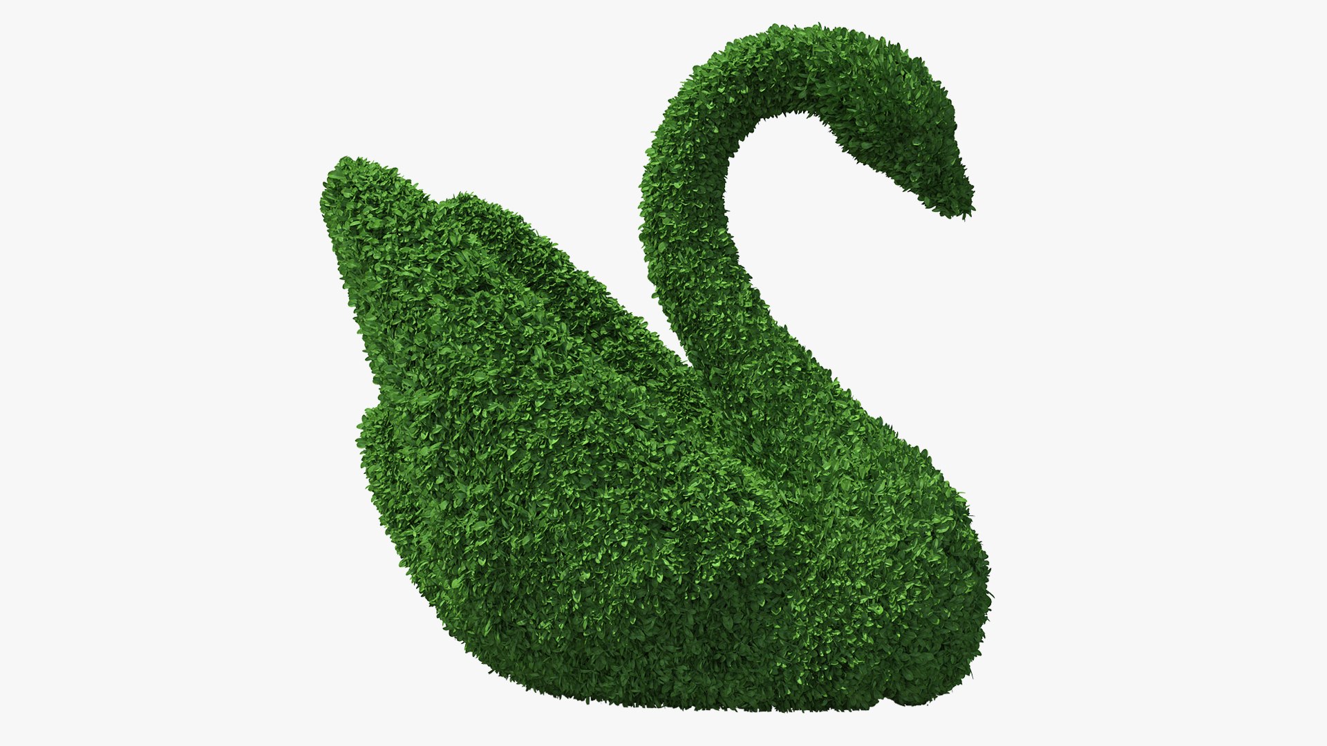 Swan Topiary Sculpture 3D model preview