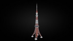 Low Poly Tokyo Tower - Japan 3D model