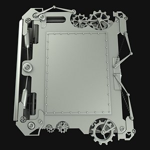 steampunk book mechanical 3d model