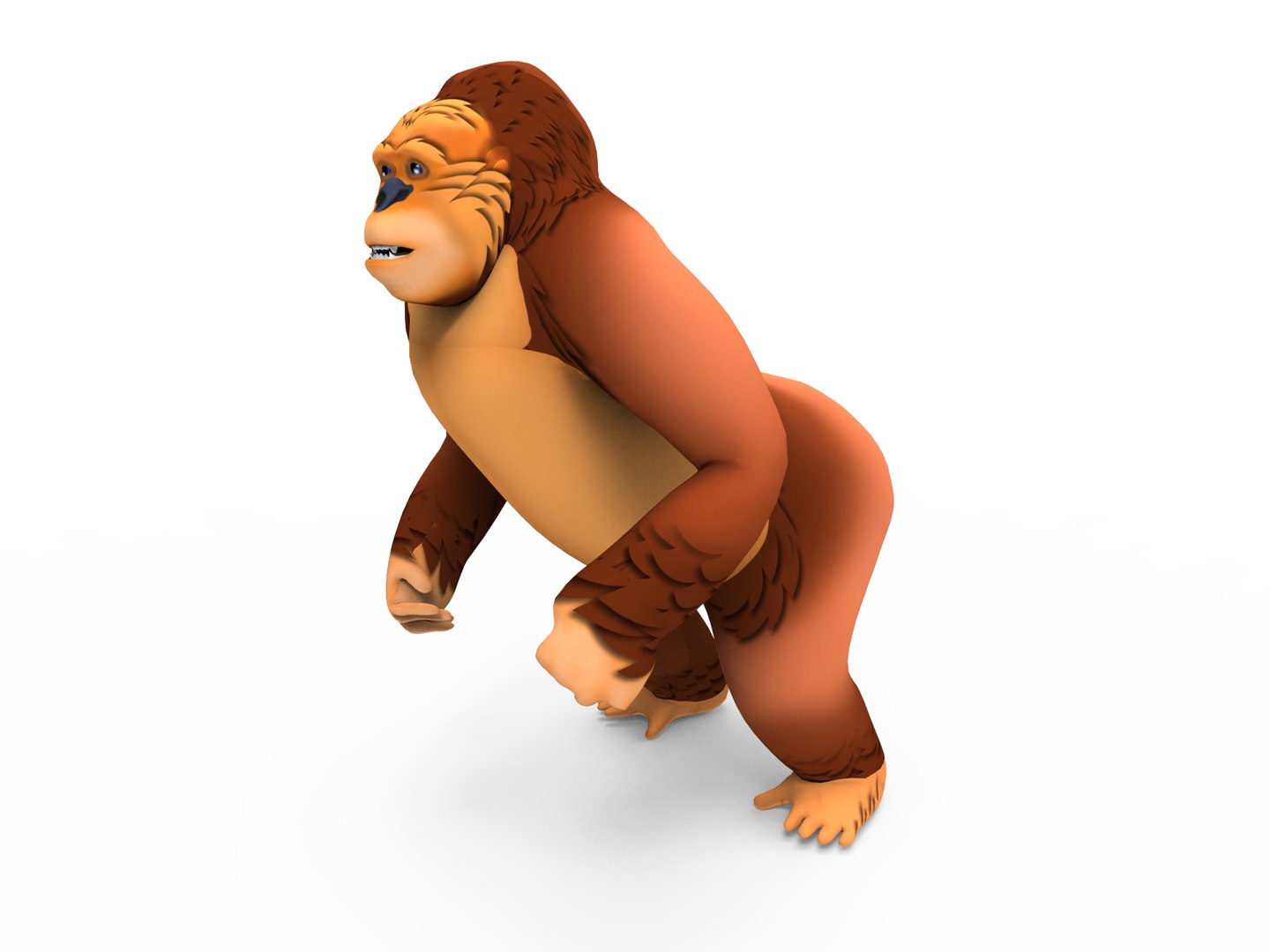 Cartoon Gorilla Rigged Animation 3D Model - TurboSquid 1237249