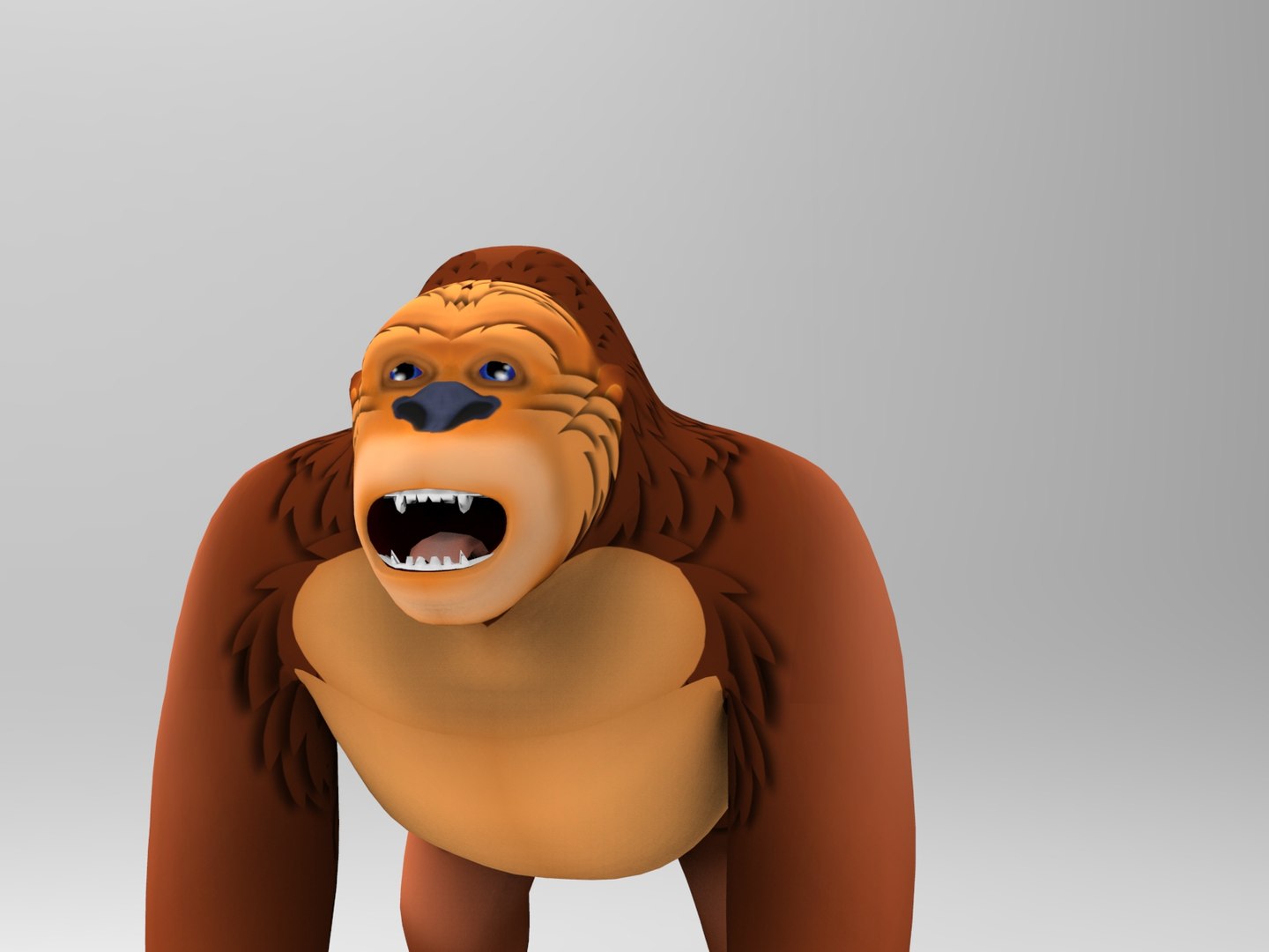 Cartoon Gorilla Rigged Animation 3D Model - TurboSquid 1237249