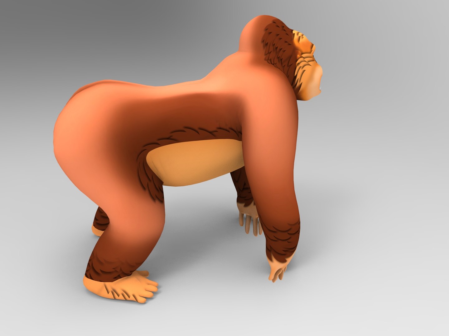 Cartoon Gorilla Rigged Animation 3D Model - TurboSquid 1237249