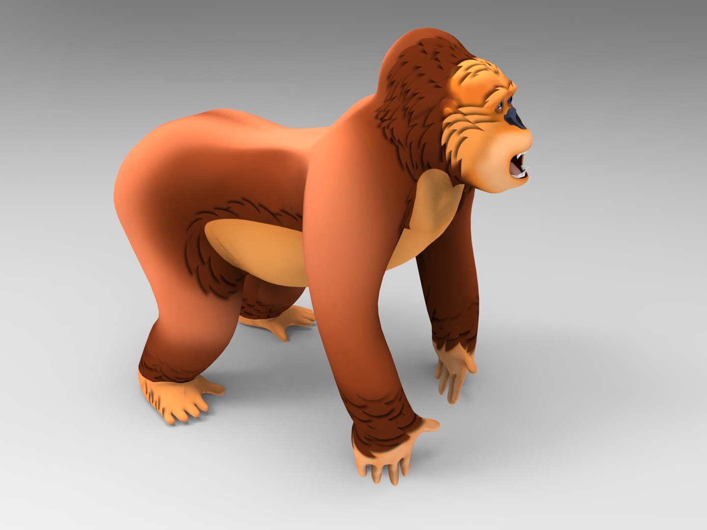 Cartoon Gorilla Rigged Animation 3D Model - TurboSquid 1237249