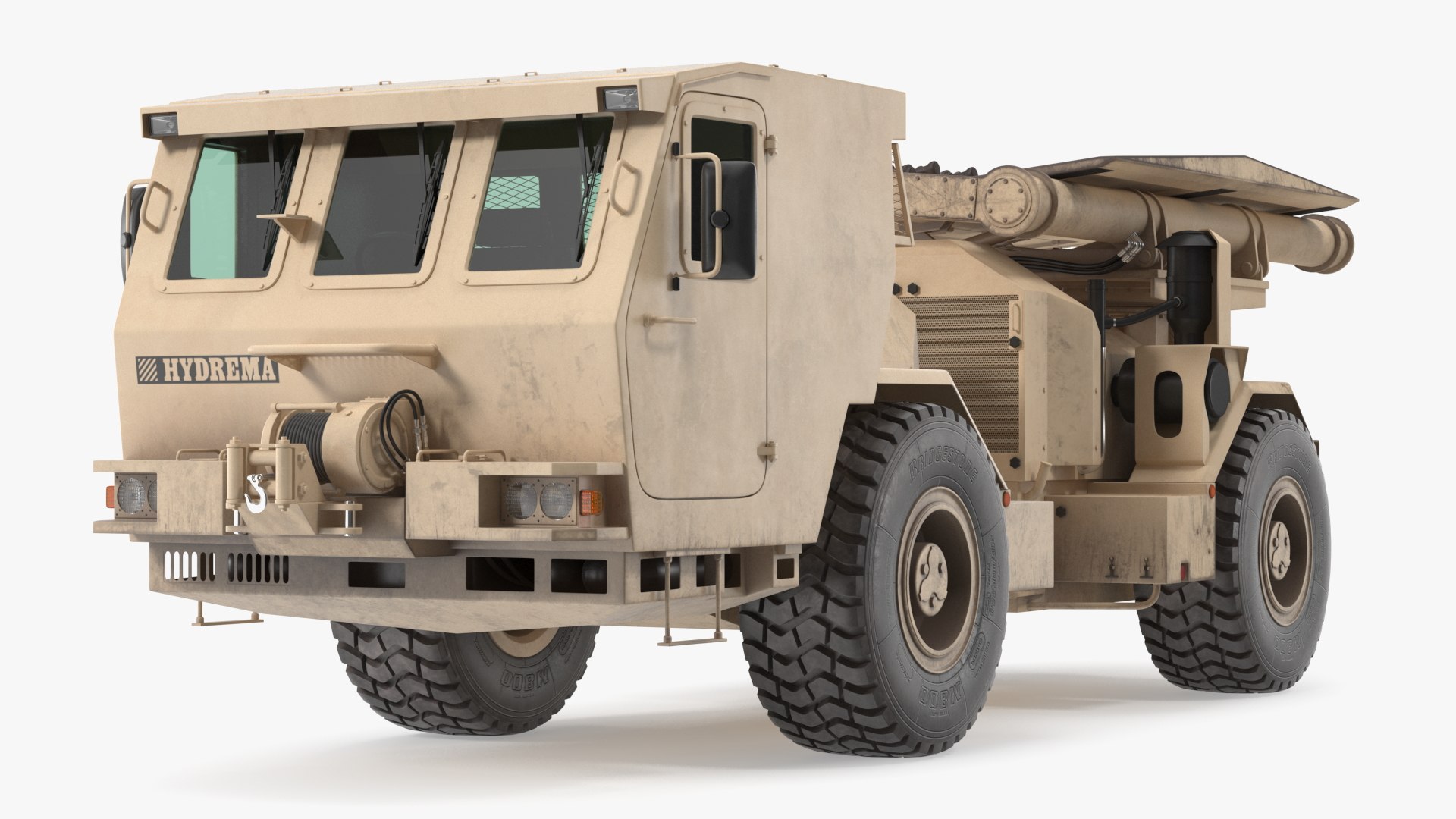 Mine Clearing Vehicle Hydrema 910 Sand Used 3D model preview