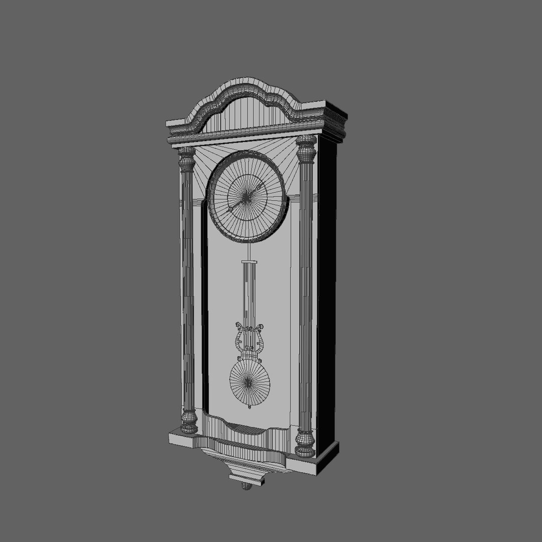 Pendulum wall clock 3D model - TurboSquid 1355576