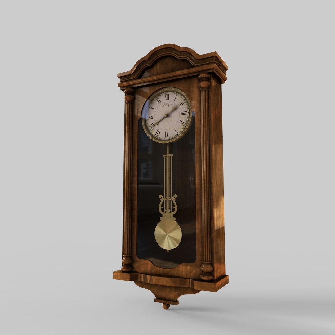 Pendulum wall clock 3D model - TurboSquid 1355576