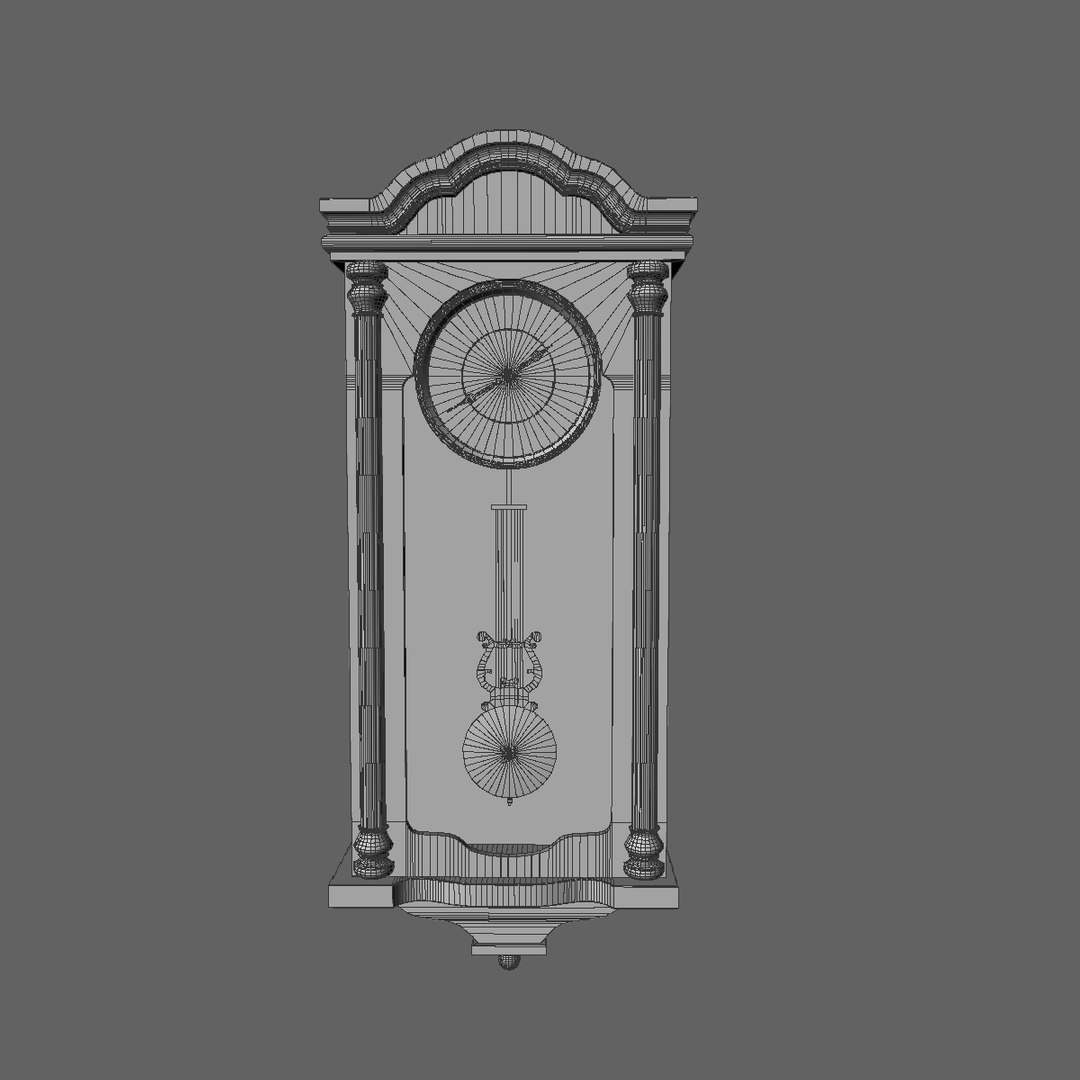 Pendulum wall clock 3D model - TurboSquid 1355576