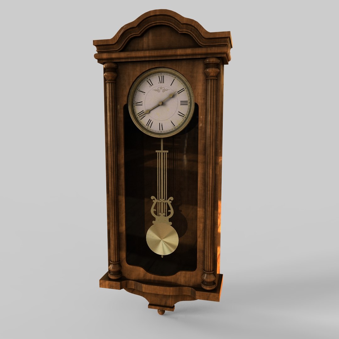 Pendulum wall clock 3D model - TurboSquid 1355576