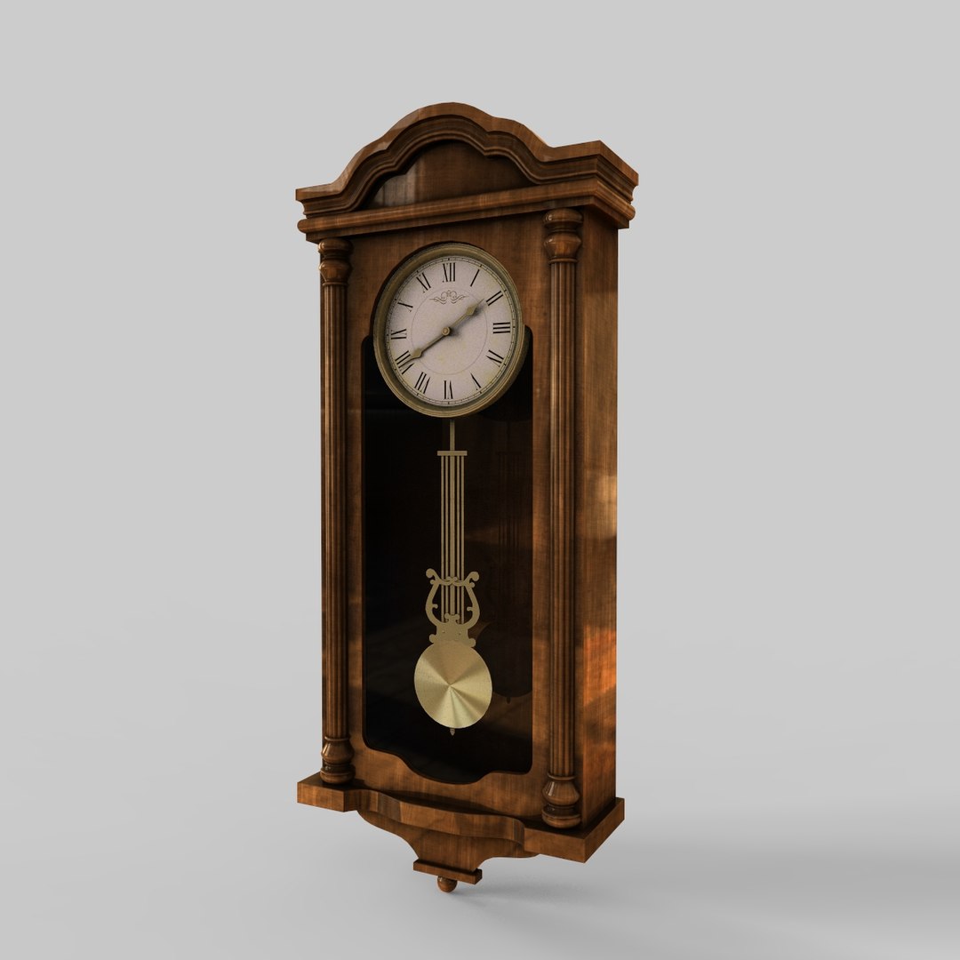 Pendulum wall clock 3D model - TurboSquid 1355576