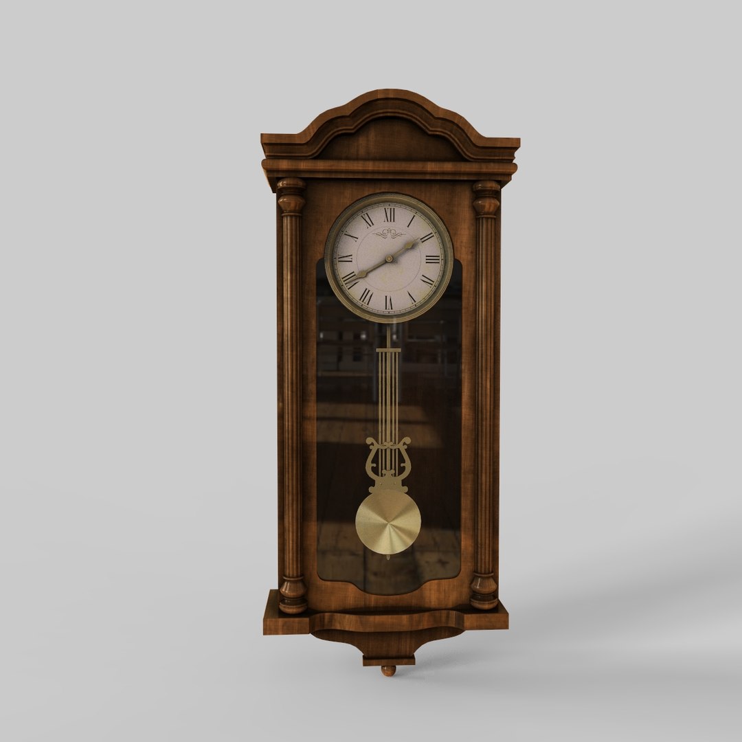 Pendulum wall clock 3D model - TurboSquid 1355576