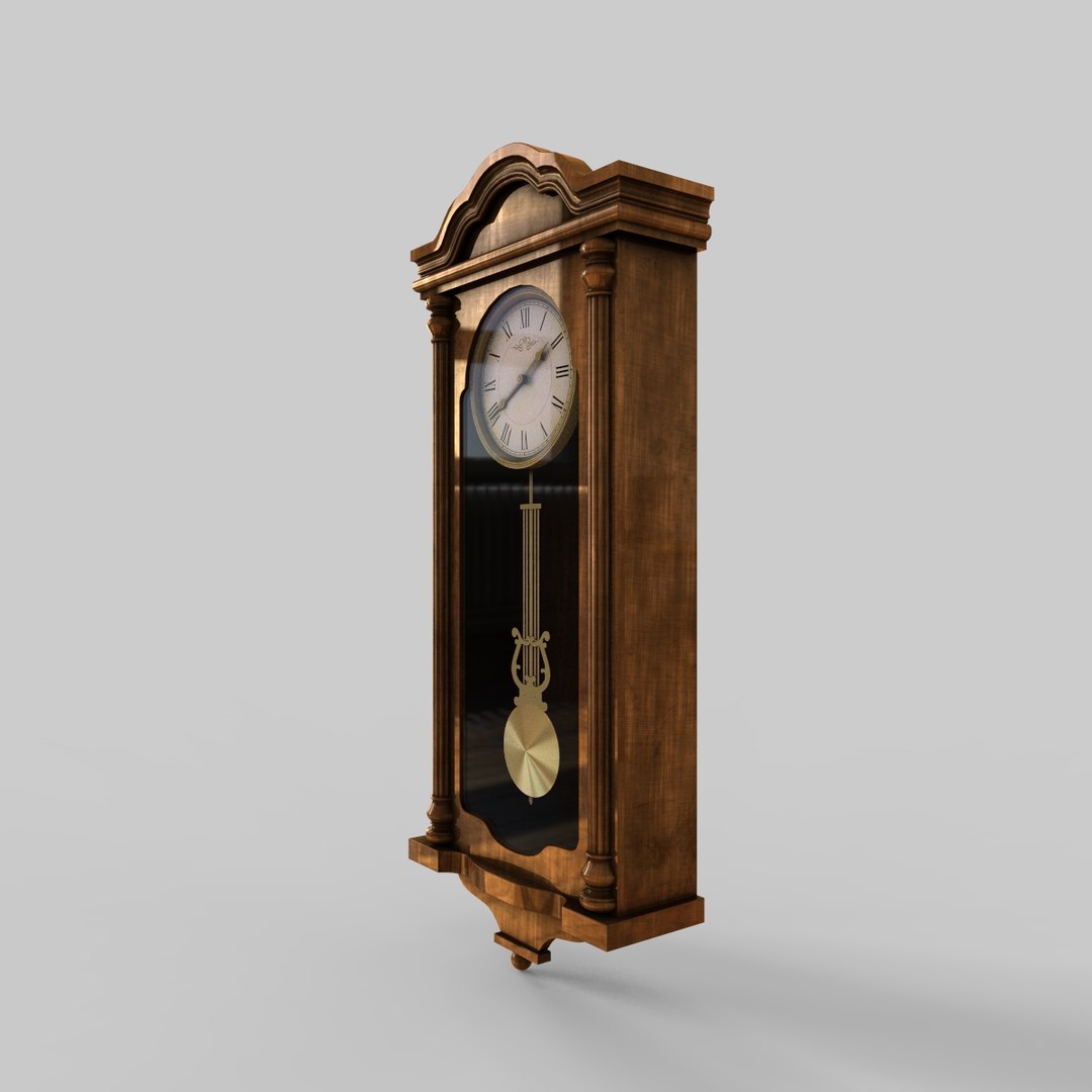 Pendulum wall clock 3D model - TurboSquid 1355576