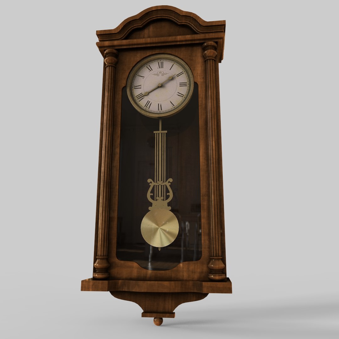 Pendulum wall clock 3D model - TurboSquid 1355576
