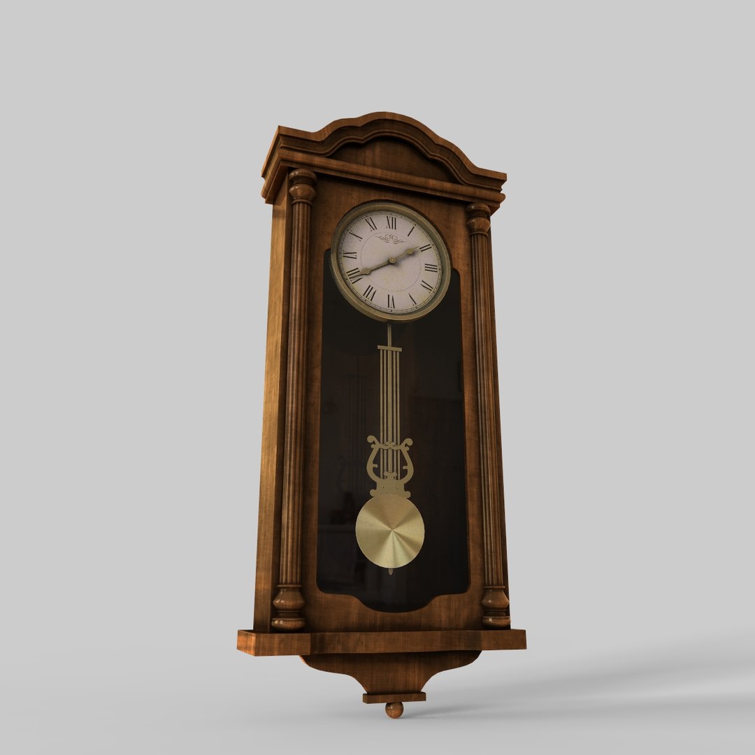 Pendulum wall clock 3D model - TurboSquid 1355576