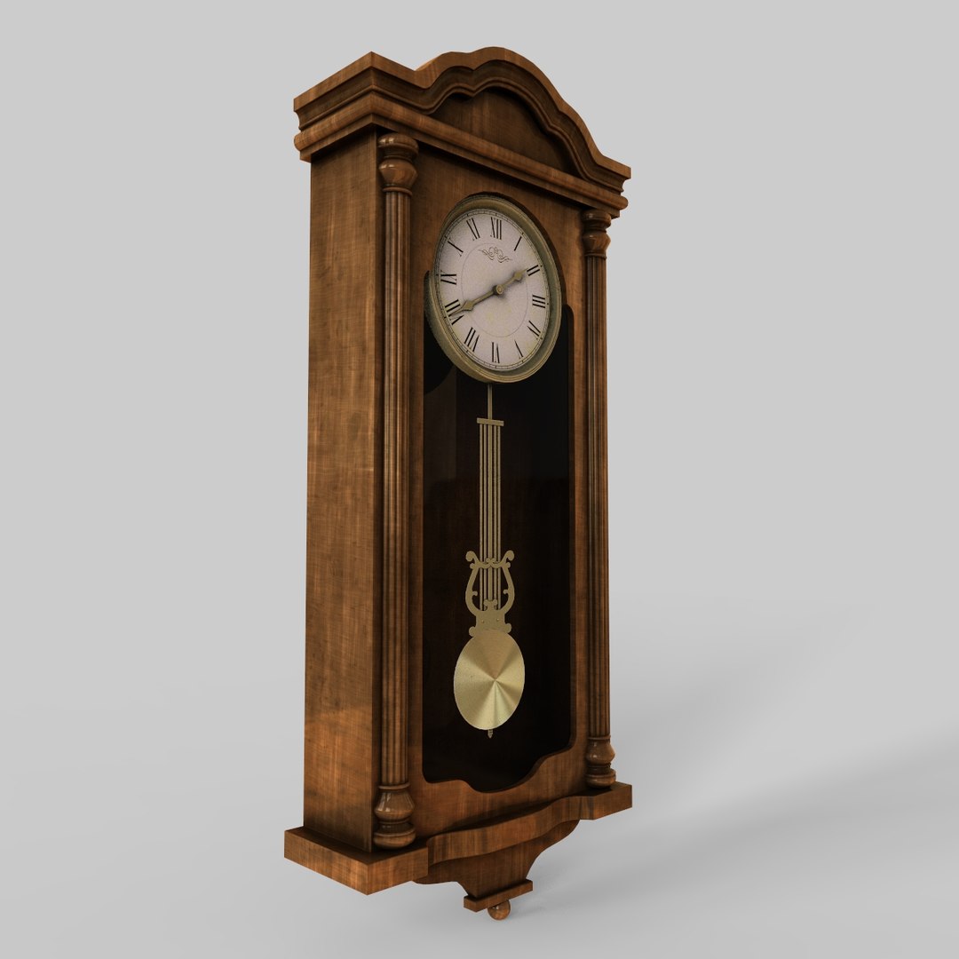 Pendulum wall clock 3D model - TurboSquid 1355576