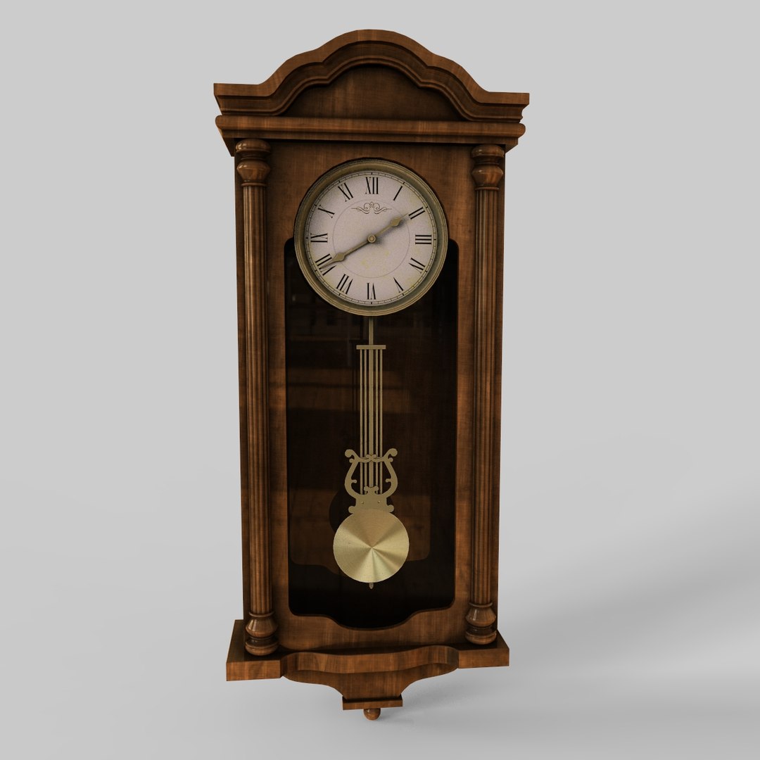 Pendulum wall clock 3D model - TurboSquid 1355576