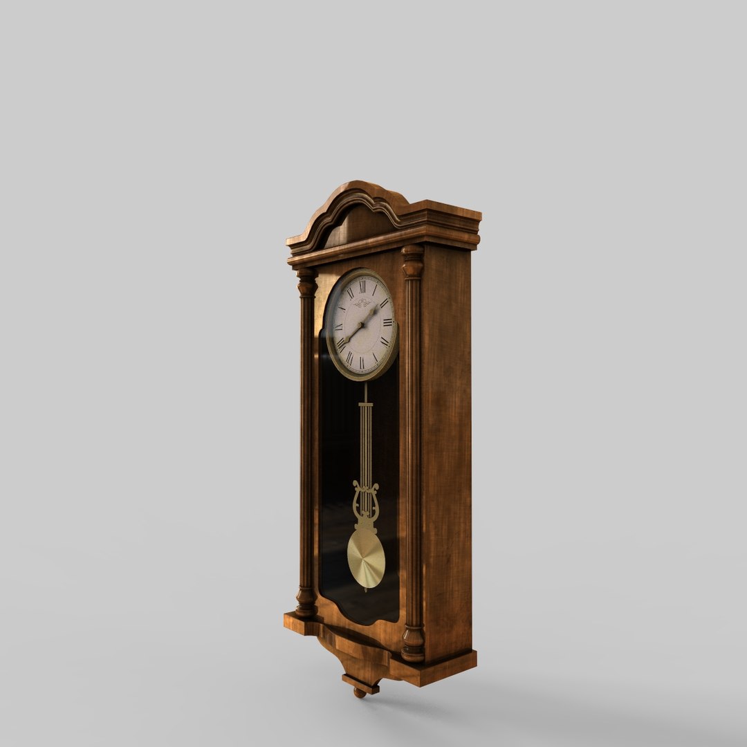 Pendulum wall clock 3D model - TurboSquid 1355576