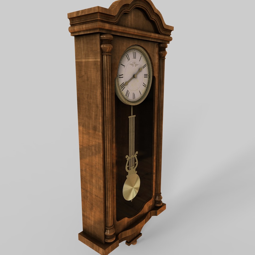 Pendulum wall clock 3D model - TurboSquid 1355576