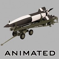 Ballistic Missile V-2 with Launcher
