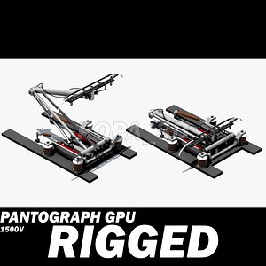 pantograph modeled 3d c4d
