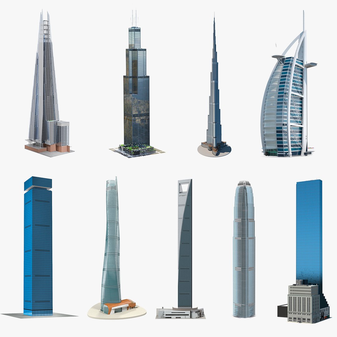 Skyscrapers Collection 7 3D model preview