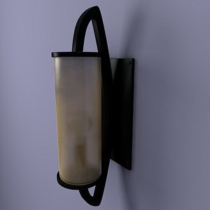 3d 3ds realistic wall lamp light