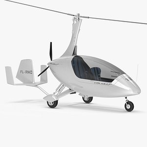Gyroplane Autogyro White Simple Interior