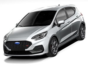 3D Ford Fiesta ST 5-door 2022 model