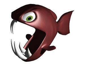 fish pirana 3d max