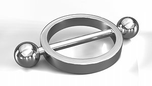 3D Nipple Piercing PBR model