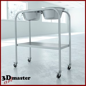 medical solution stand - 3D model
