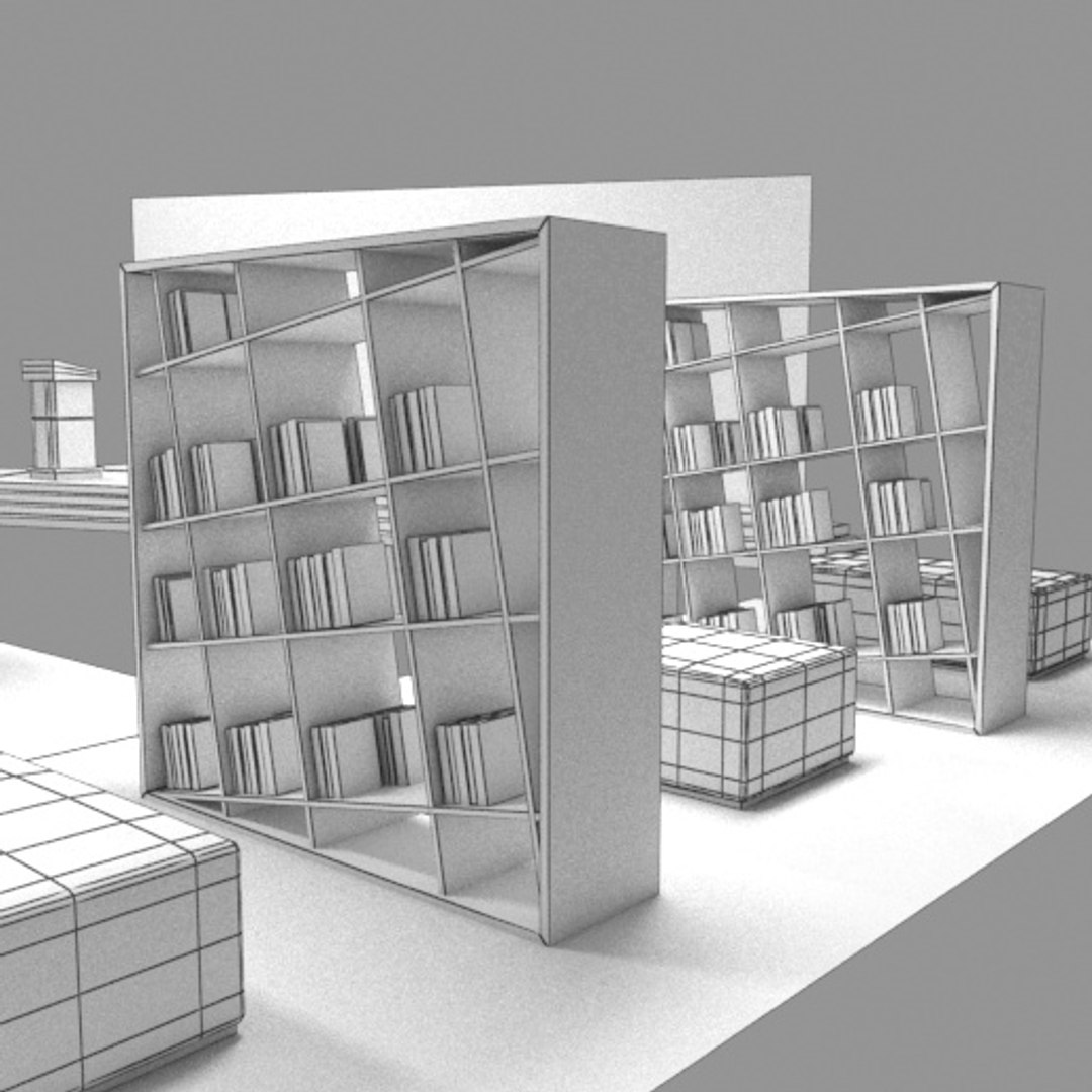 3D Model Design Book Library Exhibition - TurboSquid 1377981