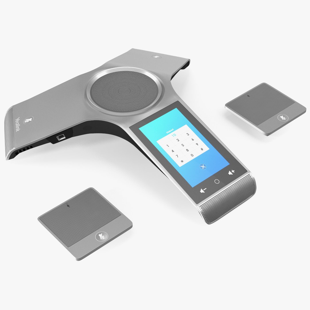 Yealink CP960 IP Phone with CPW90 Satellite Microphones 3D model preview