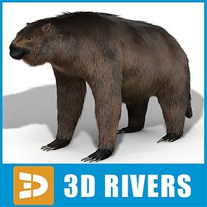 3d model giant megatherium