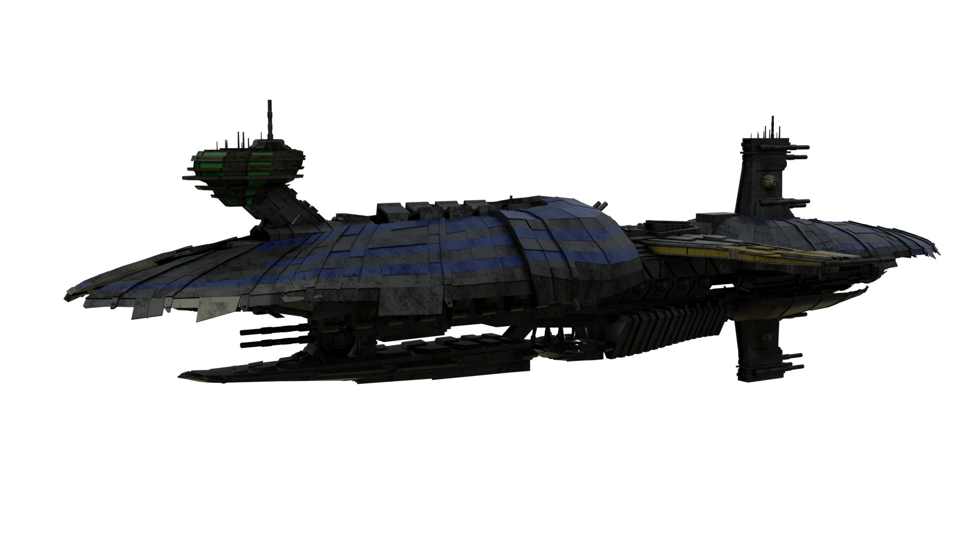 SClass Spaceship Brigate Model TurboSquid 2144028